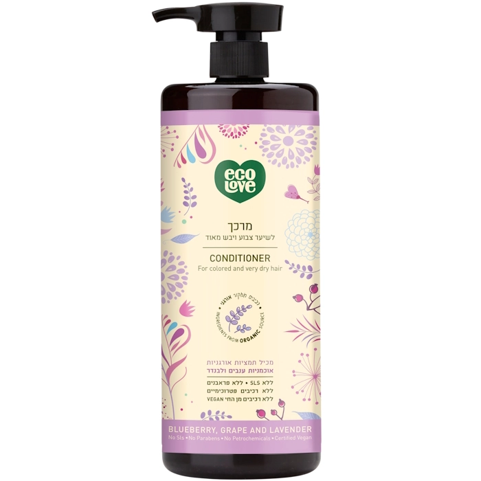 מרכך לשיער צבוע ויבש מאוד הסדרה הסגולה, 1 ליטר, אקו לאב