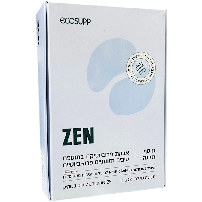 ZEN אבקת פרוביוטיקה, 28 שקיקים, אקוסאפ. ECOSUPP