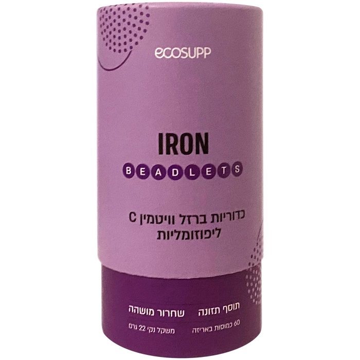 ברזל וויטמין C (בכמוסות), 60 כמוסות. אקוסאפ ECOSUPP